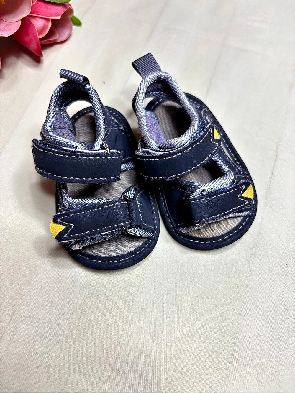 Stepping Stones Baby Sandals Blue & Yellow Size Baby 2/3-6M